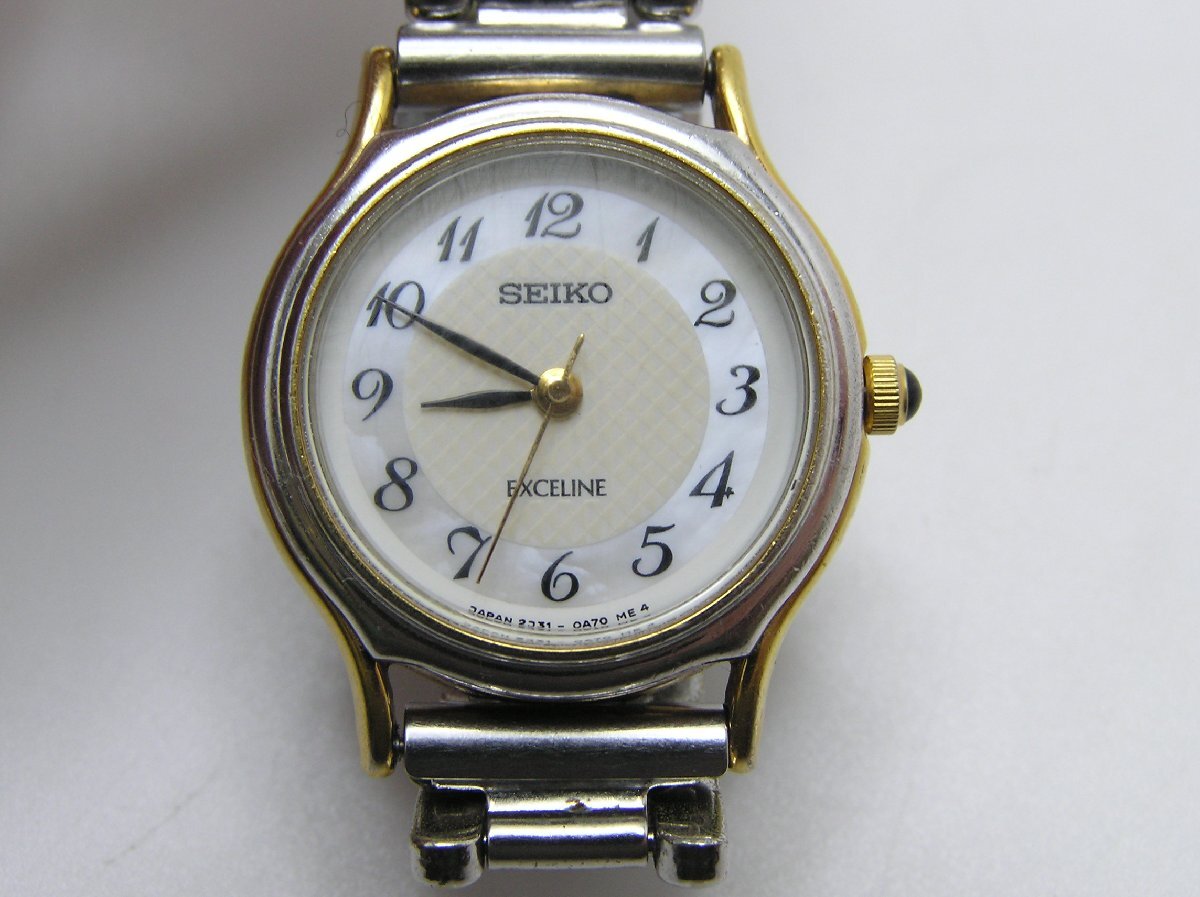 ★ハローカメラ★1円スタート 1241 SEIKO セイコー Exceline エクセリーヌ レディース クォーツ 腕時計 ジャンク 要修理 2J31-0A70