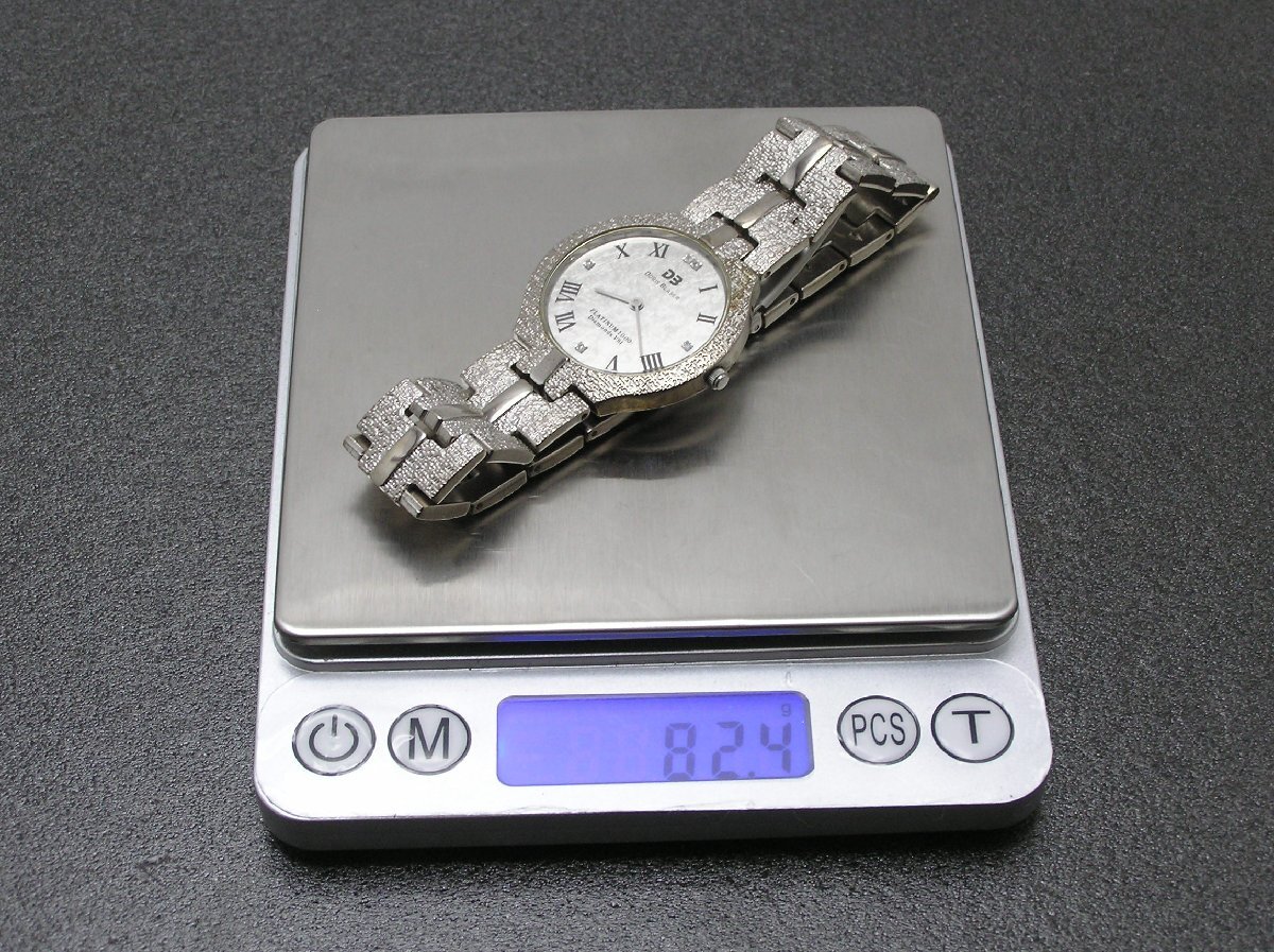 ★ハローカメラ★1円スタート 1244 Doris Blaser ドリスブラザー PLATINUM 1000 Diamonds VS1 クォーツ 腕時計 ジャンク扱い 要修理