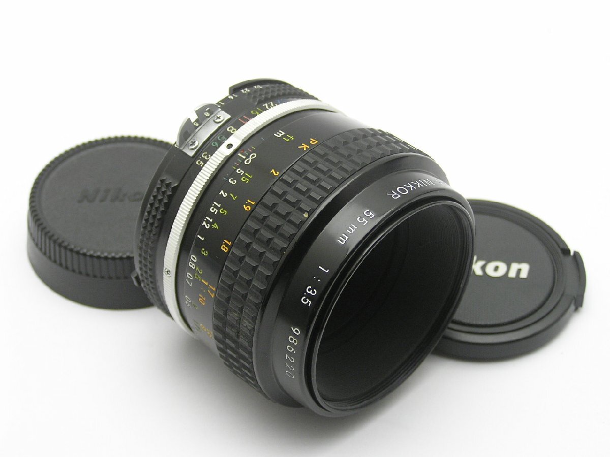 ★1円★ハローカメラ★1220 ニコン Nikon Ai改 Micro-NIKKOR 55mm 1:3.5 No.986220 【難有 動作品】 現状 【外観は綺麗】　　即決有り