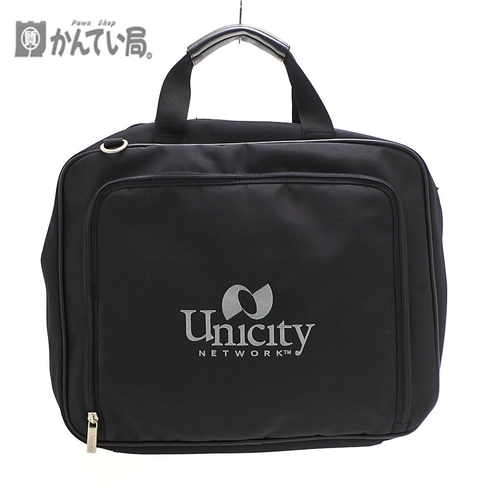 Unicity NETWORK ユニシティ ネットワーク ビジネス バッグ 縦:約28cm×横:約35cm×マチ:約7cm ブラック 黒 ショルダー紐あり パソコン 鞄