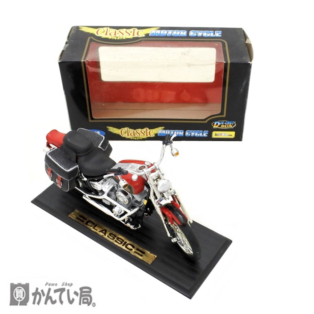 保管品 Classic MOTOR CYCLE クラシック モーターサイクル WL9502B 1:13 スケール コレクション バイク 専用台座付き 赤系 インテリア