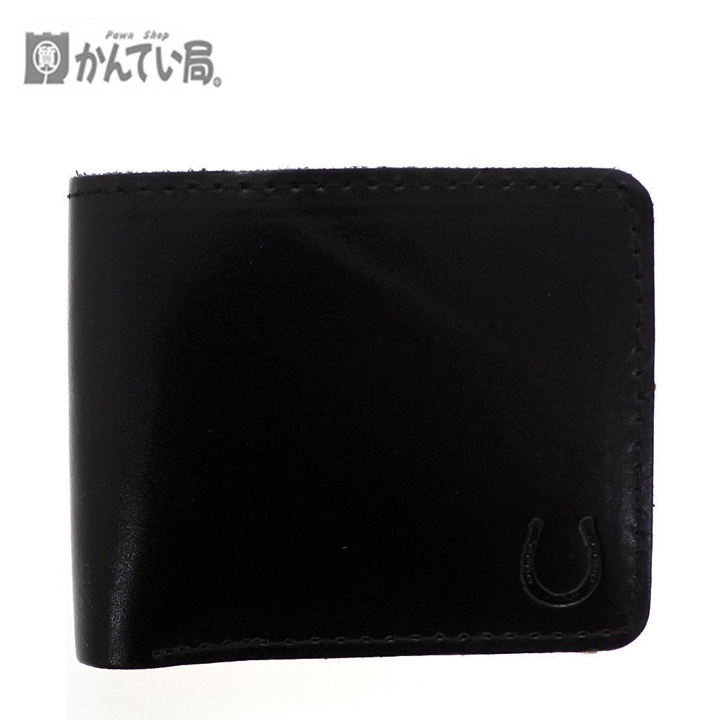 URBAN RESEARCH アーバン リサーチ 二つ折り財布 ブラック×ラクダ色 合成皮革 小銭入れ有り シンプル メンズ 中古品 クリックポスト発送