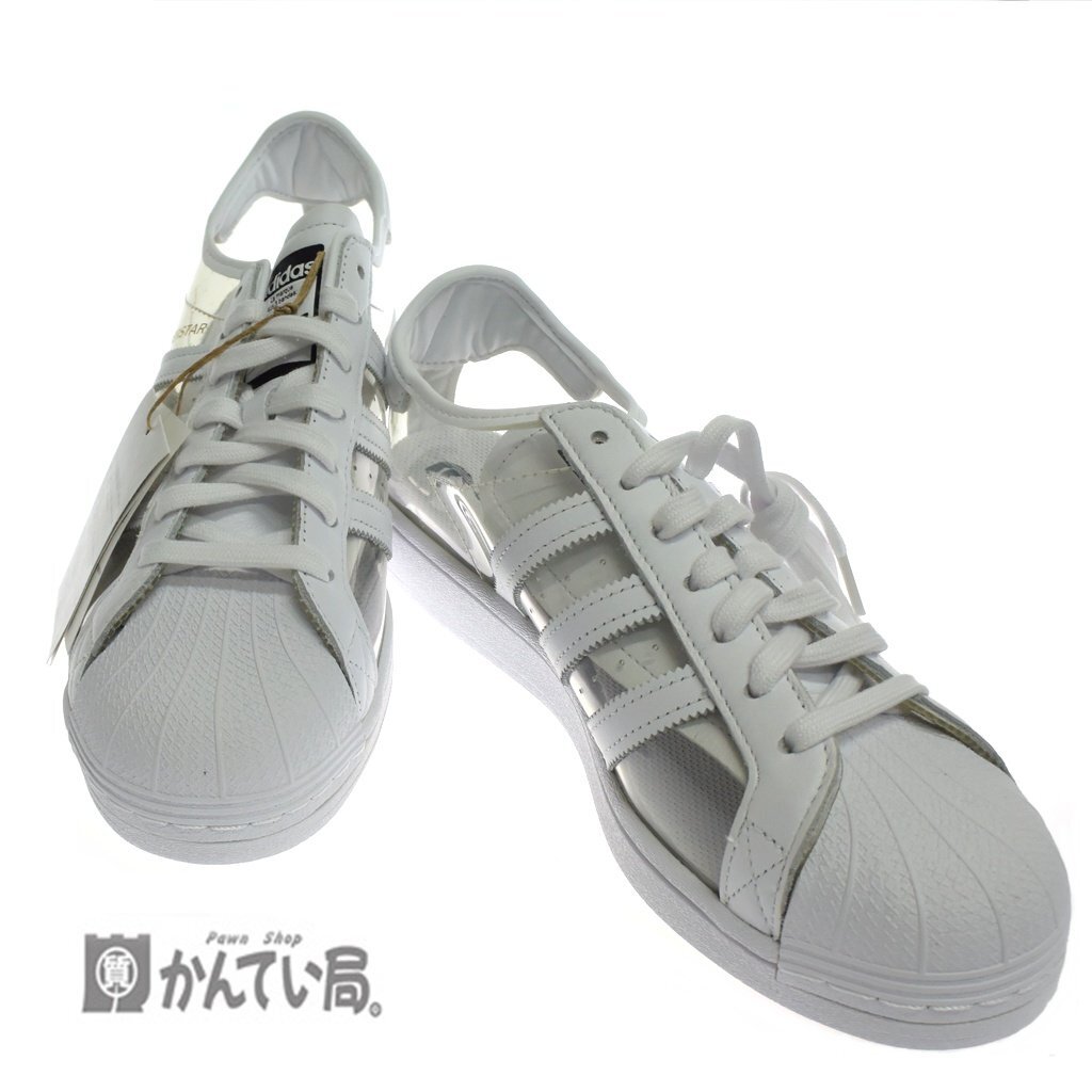 未使用 タグ付き 保管品 adidas アディダス FZ0245 クリアスニーカー 27.5cm 靴 SUPERSTAR スーパースター 白×クリア ローカット