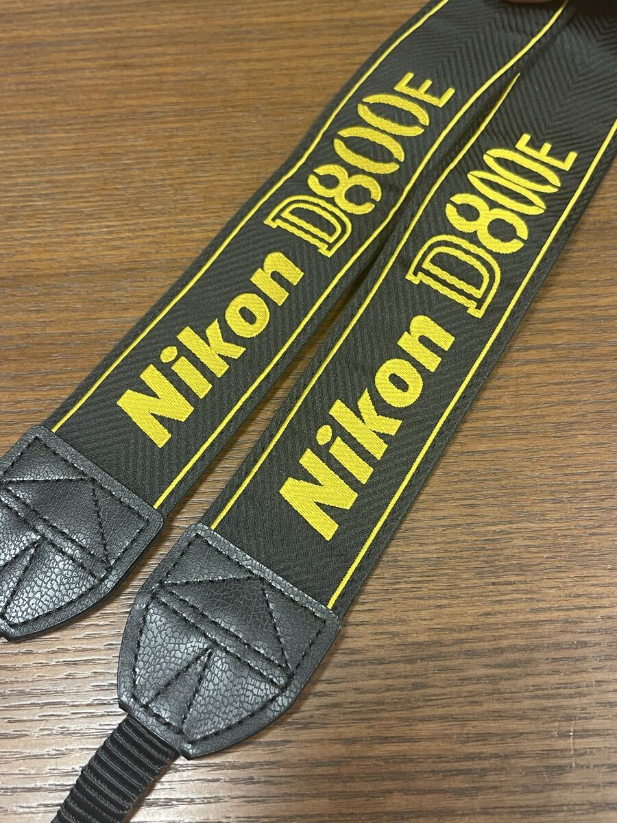 Nikon ニコン D800E ストラップ カメラストラップ ブラック 刺繍文字 未使用品