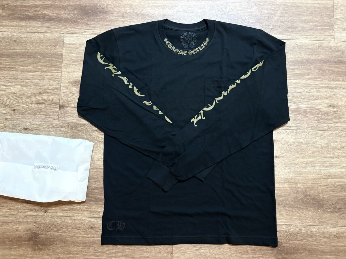 新品未使用　Chrome Hearts Neck Logo Pocket L/S Tee Lサイズ　2026新色アーミーグリーン