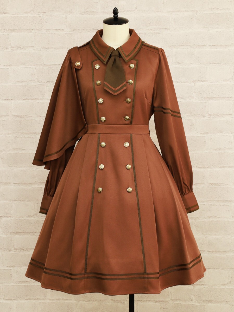 新品タグ付き アマベル Chamber Knightワンピース オレンジ Amavel 軍服