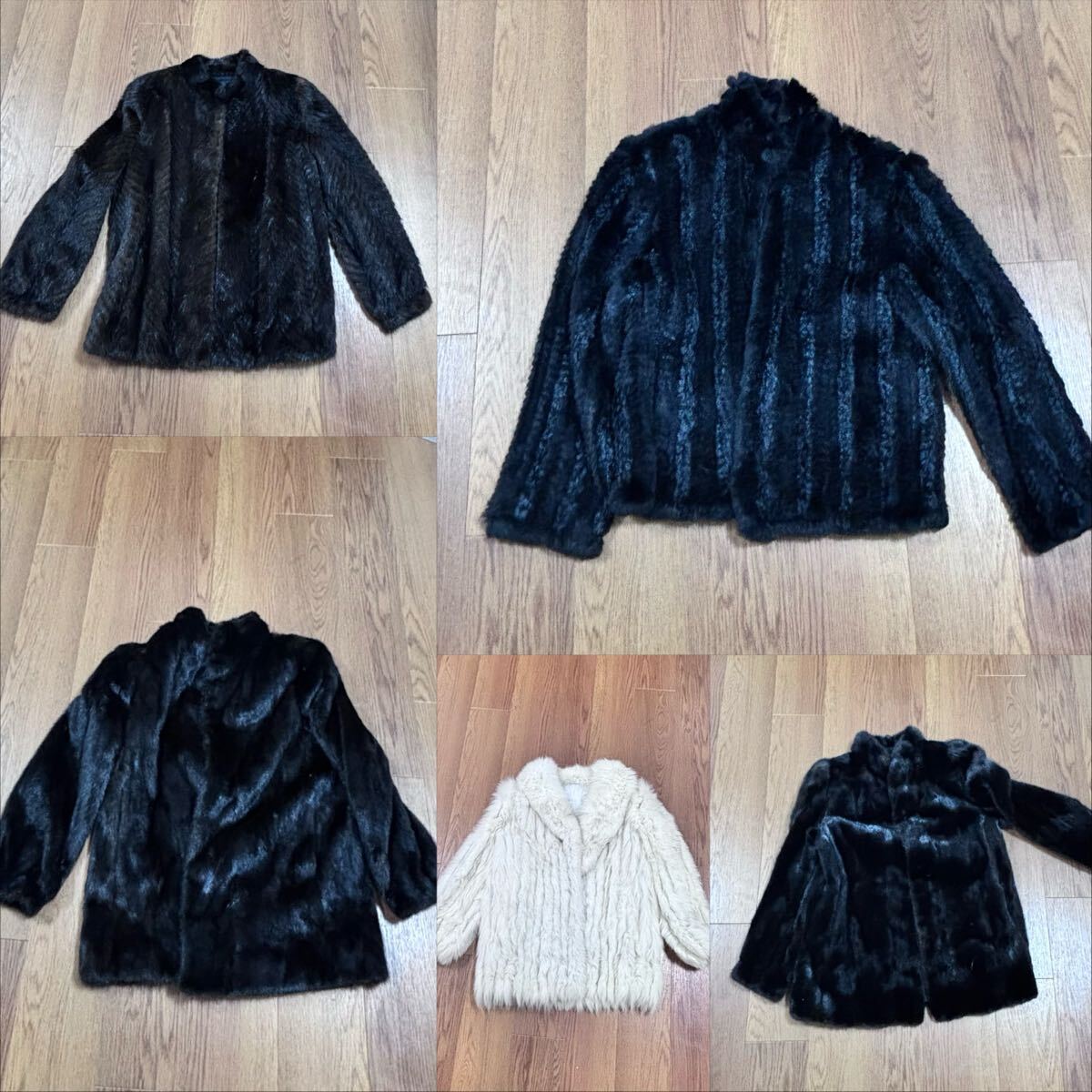 【AC-18】 毛皮　コート　AZUMA　ラビット　シュヴァレーヌ　CHEVAREINE　CERCRE　セクレ　ミンク　現状品