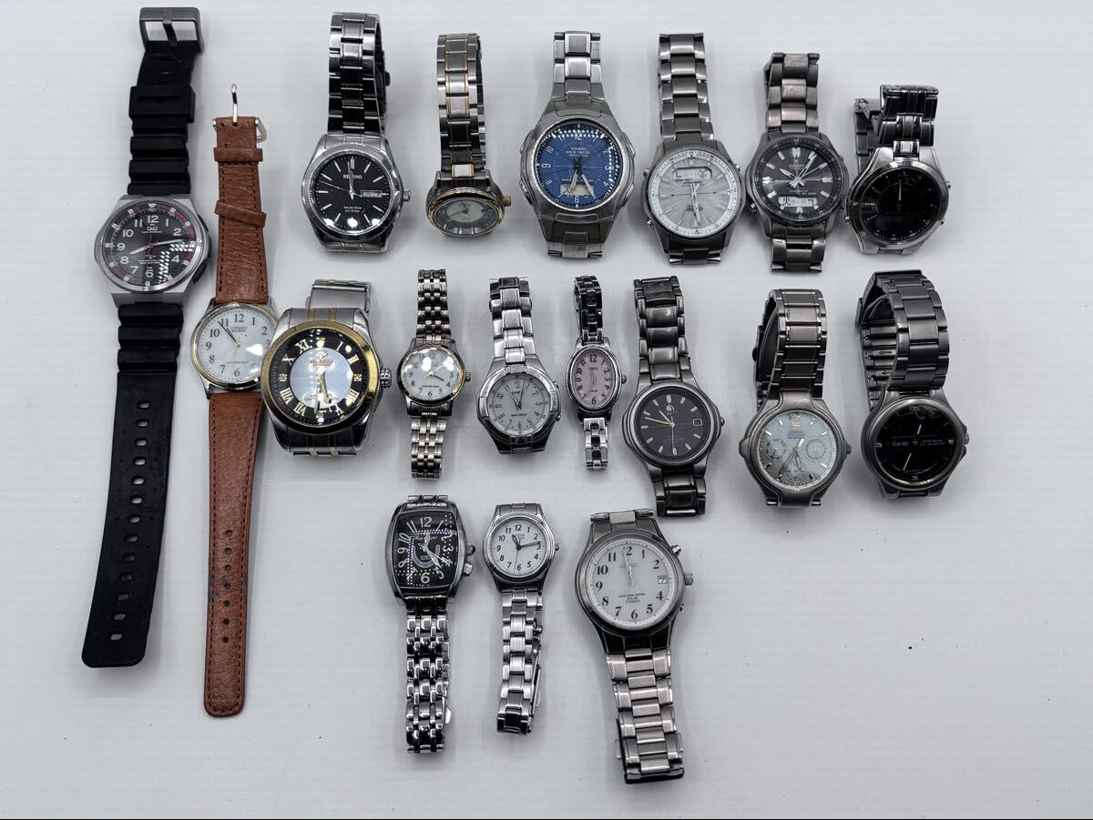 【AT-50】ソーラー時計おまとめ　SEIKO　CITIZEN　CASIO　腕時計　セイコー　シチズン　カシオ　不動　稼働品あり　総重量1.12kg 　現状品
