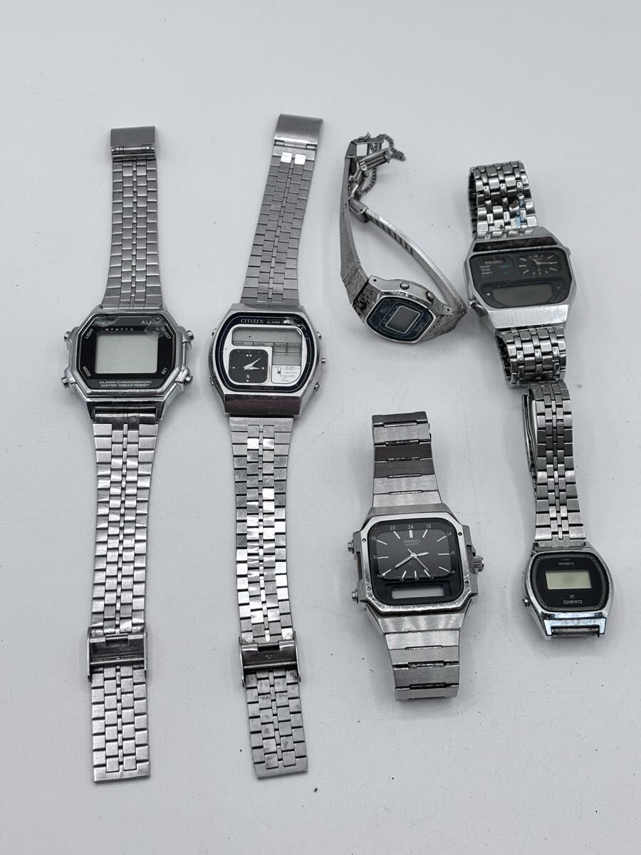 【AT-38】CASIO　SEIKO　CITIZEN　腕時計　おまとめ6点　セイコー　シチズン　デジタル時計　デジアナ　現状品