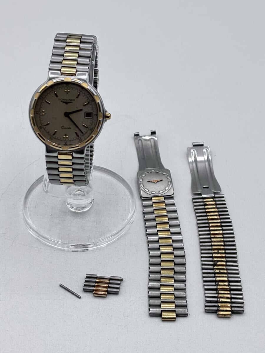【AT-54】 ロンジン　コンクエスト　クオーツ　腕時計　LONGINES CONQuest メンズ　時計　純正ベルト　現状品　　