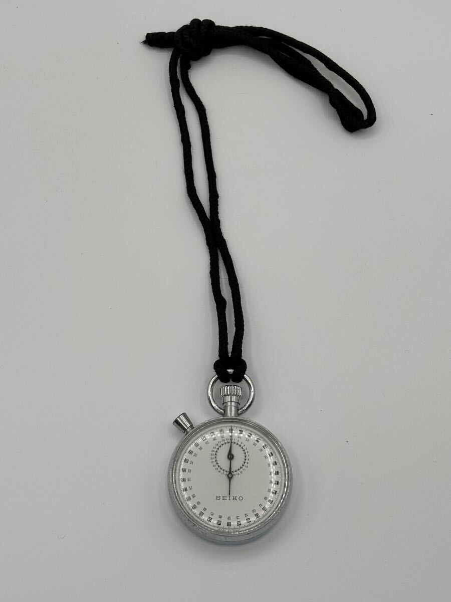 【AT-14】 SEIKO　セイコー　ストップウォッチ　ACRP 90-5041　手巻き　稼働　ヴィンテージ　シルバー　現状品