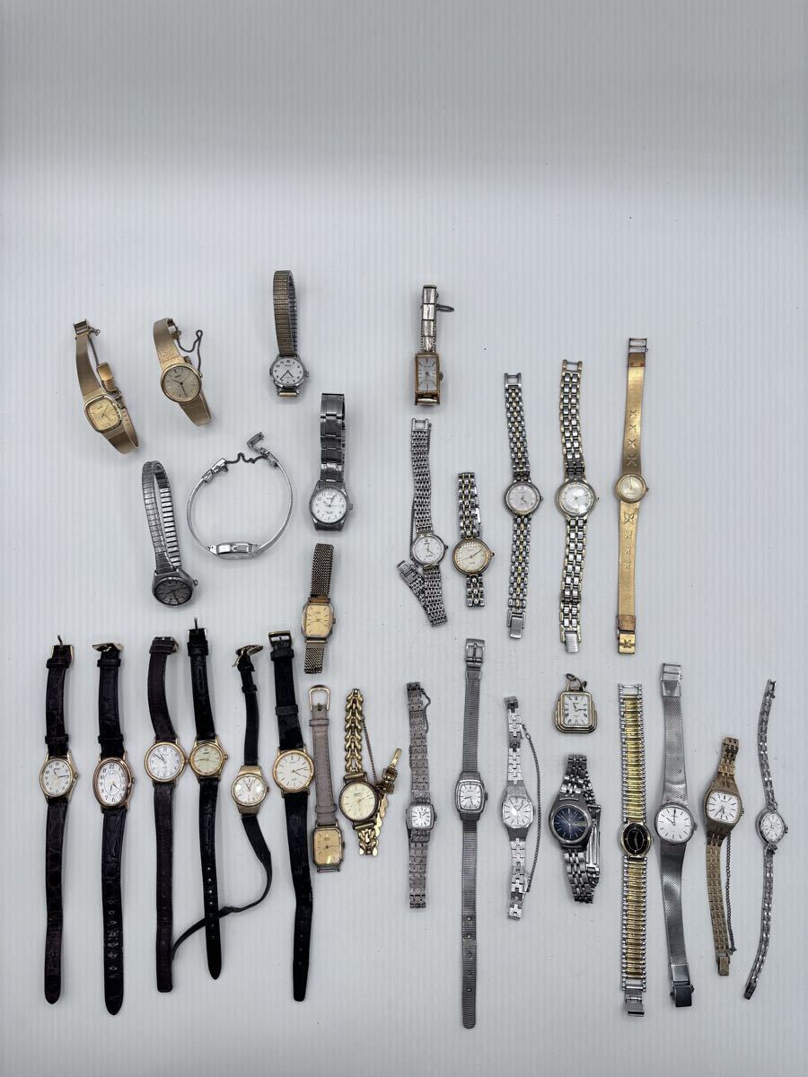 【AT-9】 SEIKO　セイコー　レディース　時計おまとめ30点　クォーツ　手巻き　エクセリーヌ　ルーセント　エクシード　ほか　現状品 