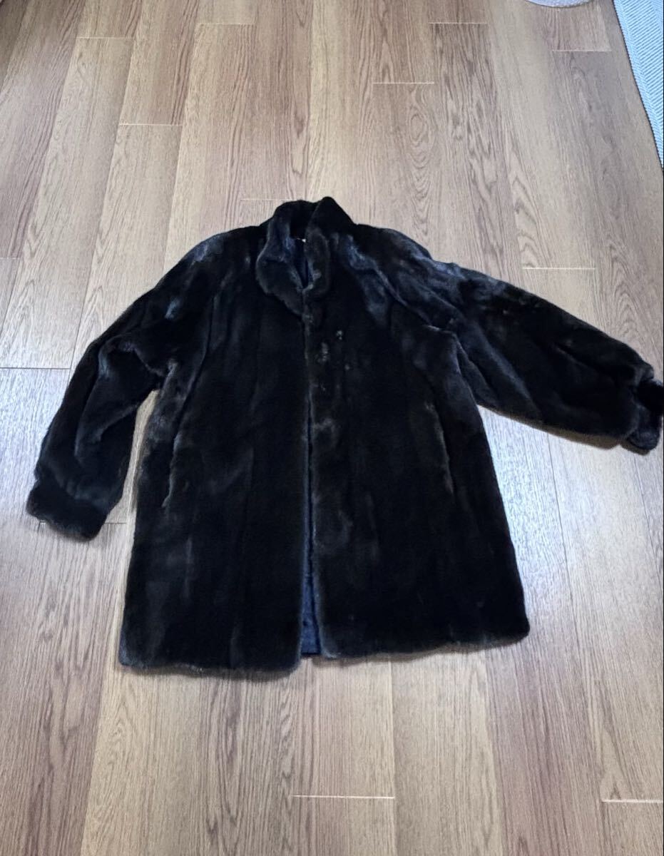 【AT-45】 毛皮　ミンク　BLACK GLAMA　ブラックグラマ　SF38555　MG Sable fur　フリーサイズ　現状品