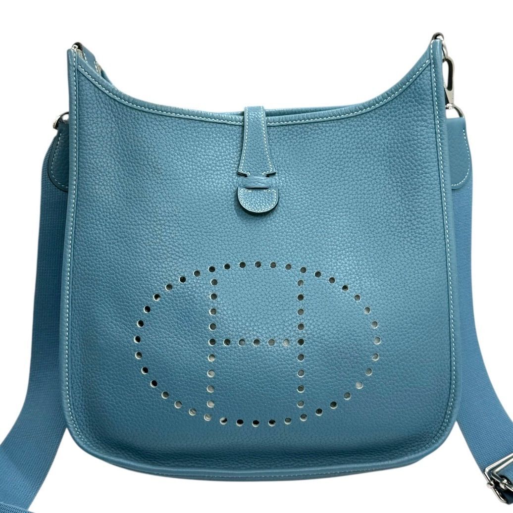 HERMES エルメス エヴリン3 29 PM トリヨンクレマンス ブルージーン シルバー □M:2009年 ショルダーバッグ 斜め掛け クロスボディ 4870