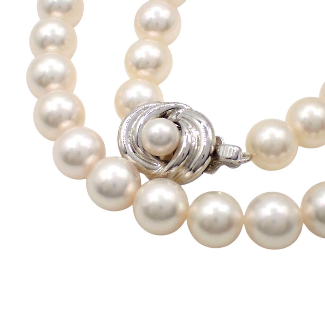 田崎真珠 タサキ TASAKI 8.0-8.5mm あこや 真珠 パール ネックレス SV チョーカー ナチュラルピンク シルバー 4880
