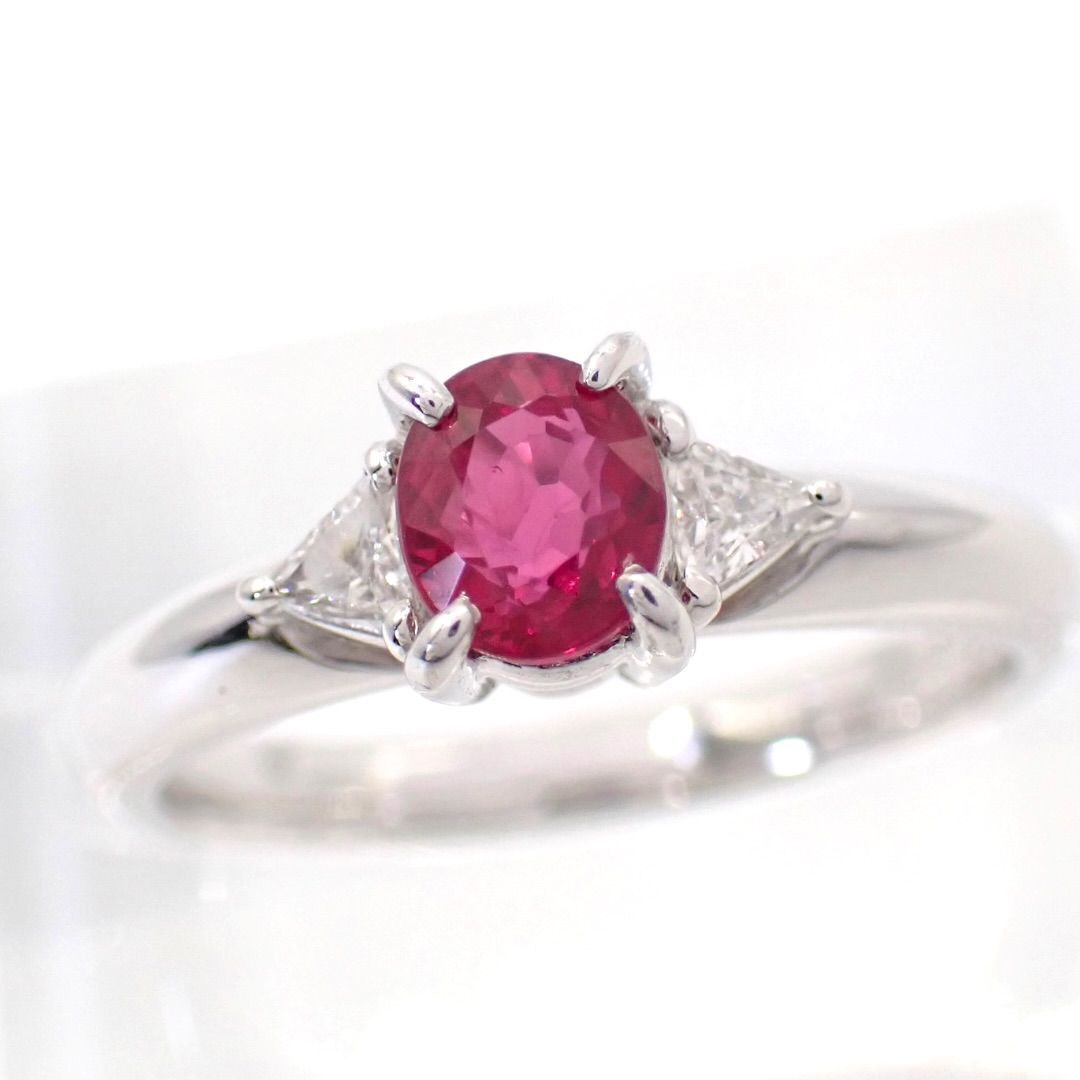 田崎真珠 タサキ TASAKI 12号 ルビー 0.81ct ダイヤモンド ダイヤ 0.12ct リング Pt900 指輪 ジュエリー 大粒 プラチナ 4950