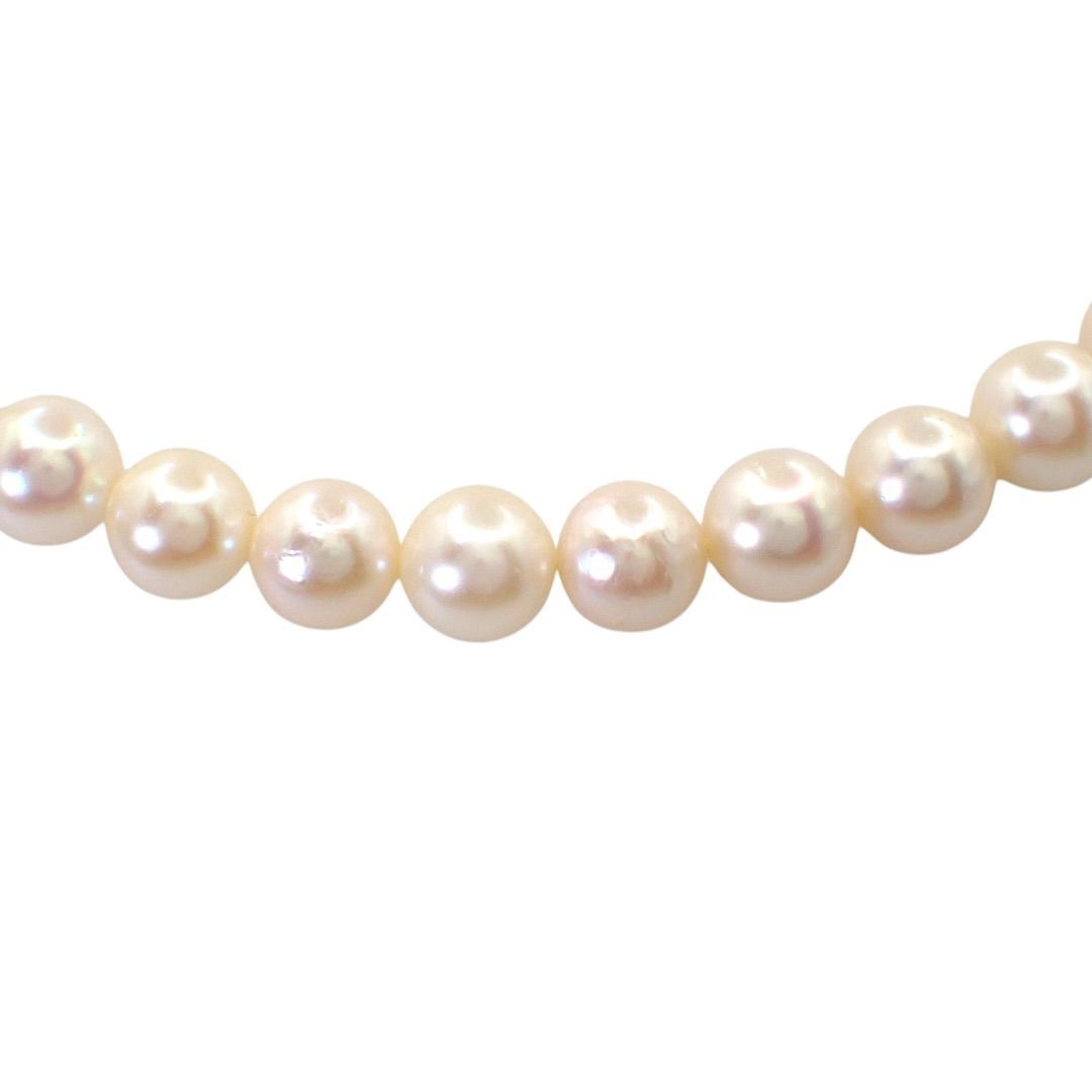 田崎真珠 タサキ TASAKI 8~8.5mm パール 真珠 ネックレス SV シルバー ホワイト ナチュラルピンク 4954