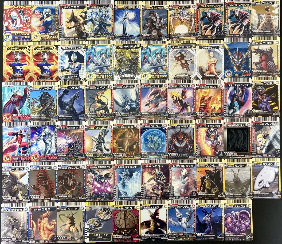 大怪獣バトル データカードダス ウルトラ銀河伝説 非売品 怪獣 カードゲーム キラカード 箔押し バルタン星人 RR EX 円谷プロ まとめ売り