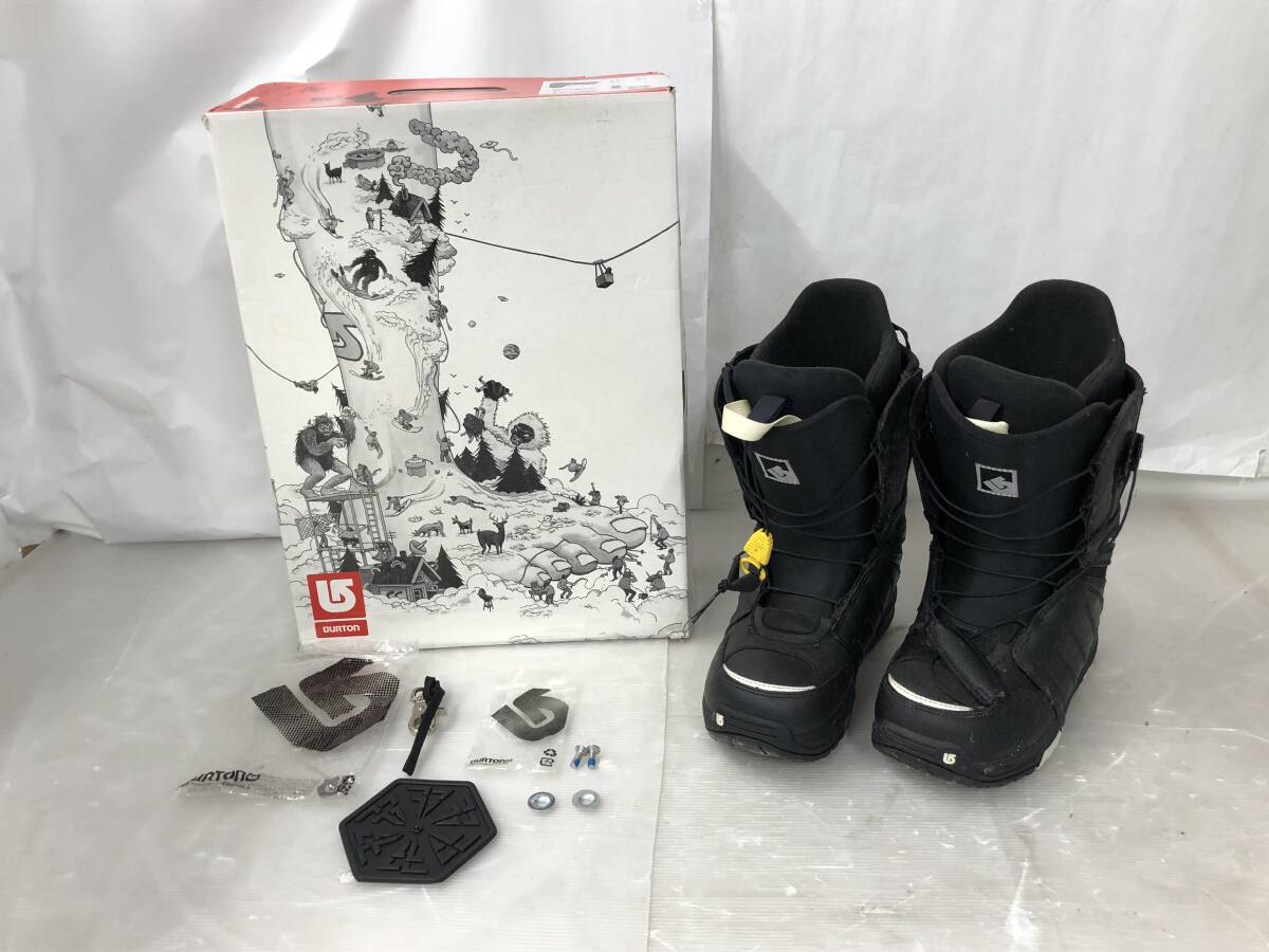 ◆◇湘/BURTON/スノーボードブーツ/MOTO/メンズ/ブラック/ホワイト/汚れ、カビ有/4.10-113◇◆