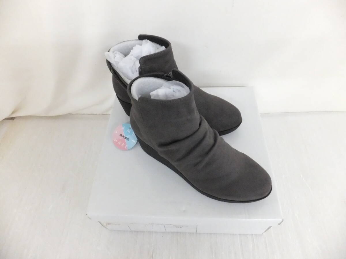 ◆◇1円～/湘/velikoko/ヴェリココ/ブーツ/TJ8F55H21-10297/グレースエード/23cm/晴雨兼用/ファスナー/未使用に近い/4.10-148◇◆