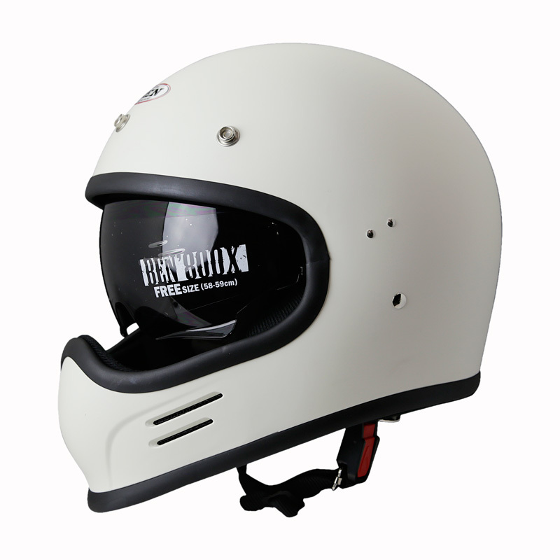 フルフェイス ヘルメット Ben'80DX マットホワイト（インナーバイザー付き）Z1000・CB400・レブル250・クロスカブ110