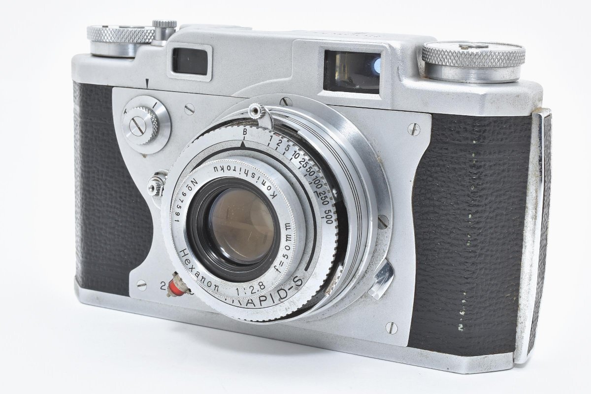 ◇◆ 外観美品 コニカ Konica II レンジファインダー Hexanon 50mm f/2.8 フィルムカメラ 動作確認済 くもり 3922 ◆◇