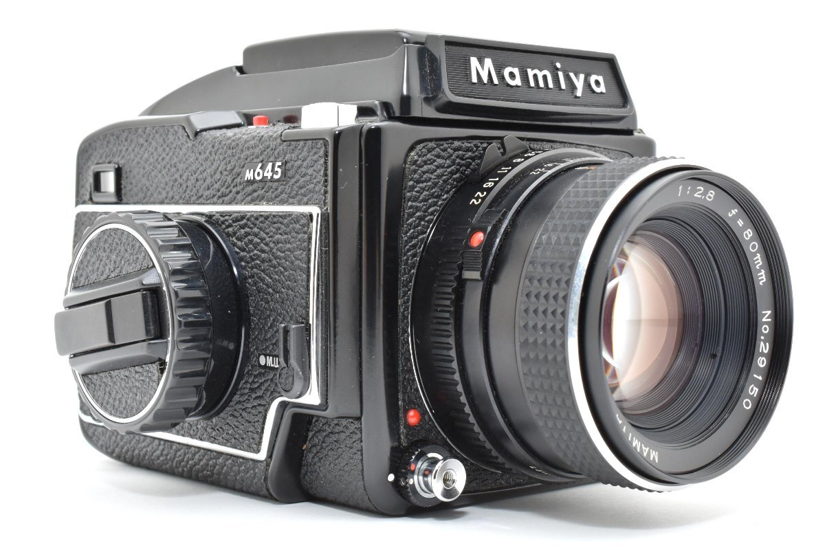 ◇◆ 極上美品 マミヤ Mamiya M645 6x4.5 ウエストレベルファインダー 80mm f/2.8 中判 レンズ カメラ 動作確認済 4061 ◆◇