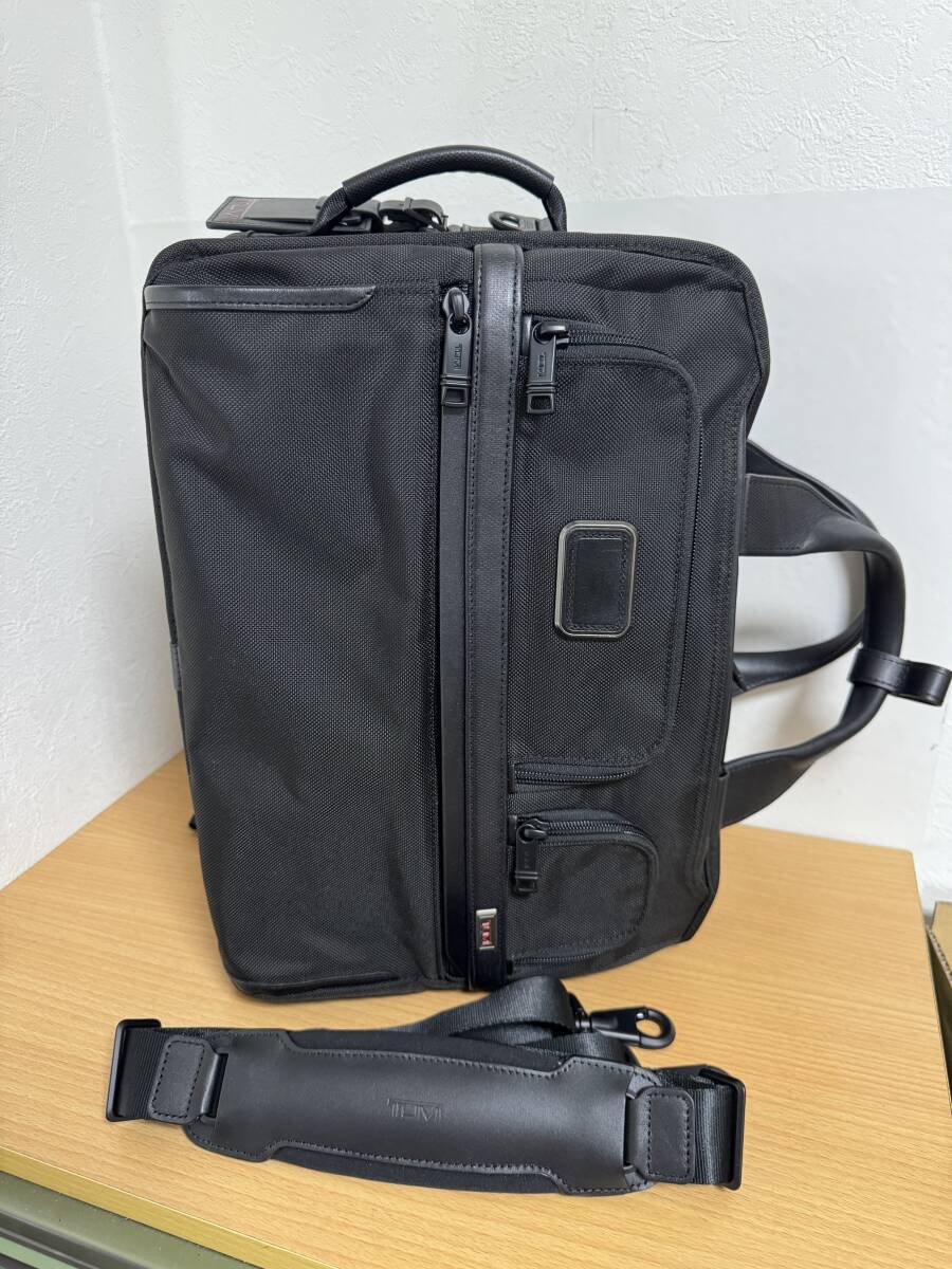 名作●定価115500円●新品同様●TUMI 『ALPHA 3』3WAY ブリーフ 2603180D3E リュックサック 黒 2層式 大容量 国内正規品