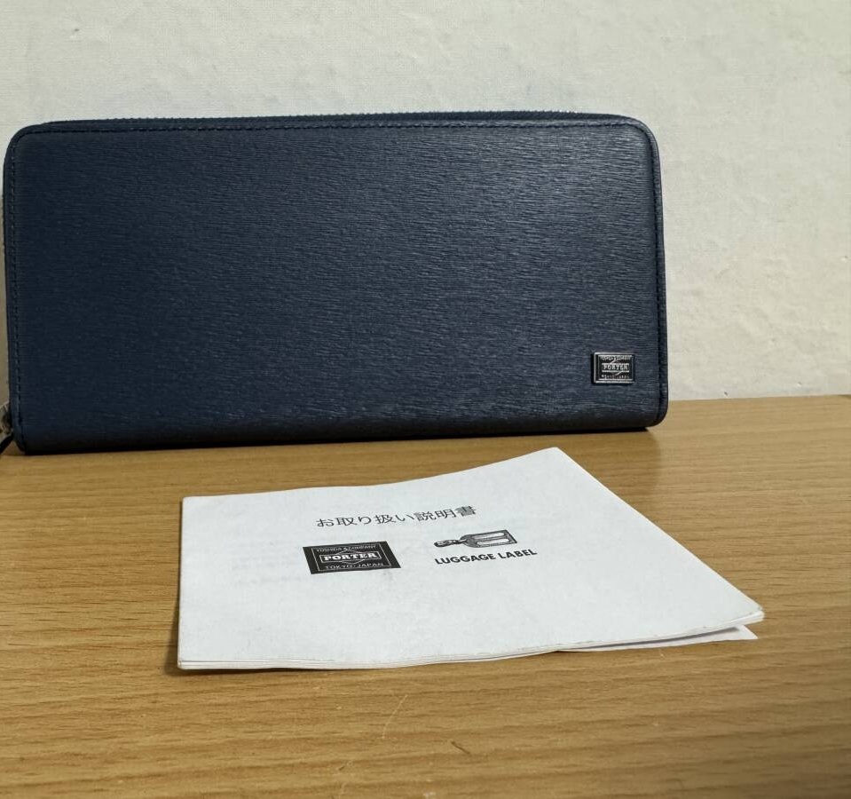 完売品●定価35200円●新品同様●吉田カバン ポーター PORTER CURRENT LONG WALLET 長財布 品番052-02214 ネイビー