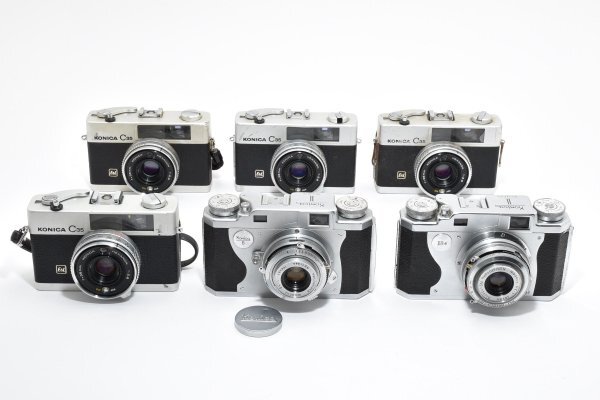 ★訳あり大特価★ コニカ Konica C35 E&L×4 /Konica ⅡB /ⅡB-n ★6個まとめ★レンジファインダー A61 ★★ #3258 #4040 #B87
