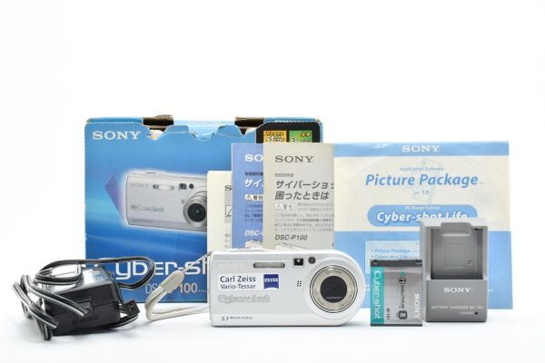 ★極上品★ ソニー SONY Cyber-shot DSC-P100 コンパクトデジタルカメラ A01 ★電池 充電器 元箱 取説★ #3294 #8140 #B04