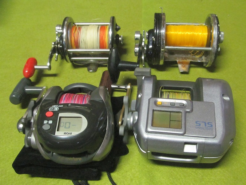 リョービアドベンチャー、シマノSLS小舟、ABU10000C,PENNまとめジャンクル扱い ゆうパック80着払発送 落札即日取引開始が条件