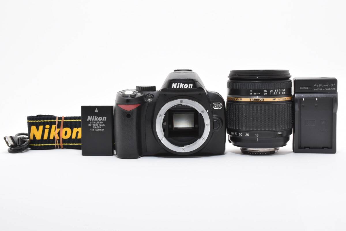 ★美品★ Nikon D60 / TAMRON AF 18-250mm F3.5-6.3 (IF) LD DiⅡ A18 Body Lens ニコン ボディ レンズ セット キレイ 完動 ◆655