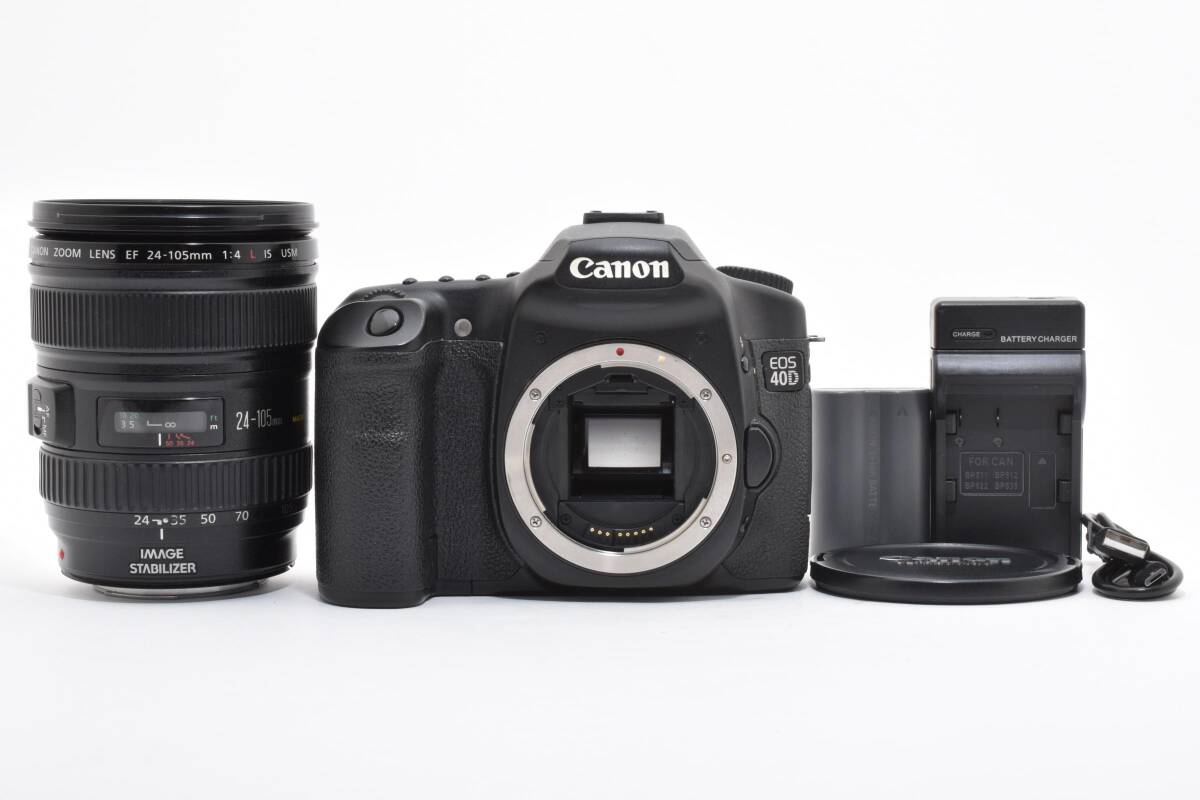 ★美品★ Canon EOS 40D + EF 24-105mm F4 L USM Body Lens キヤノン セット 完動 ◆683