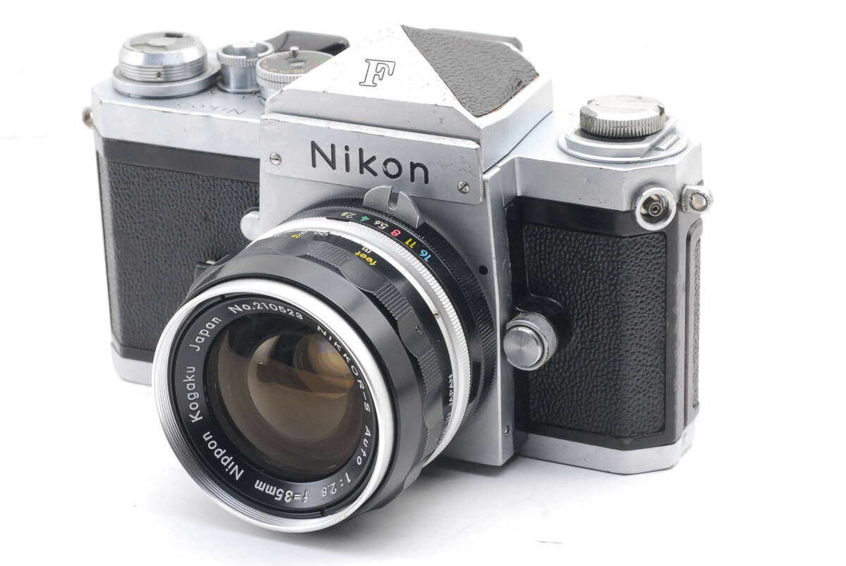 ★☆★ Nikon F Eye Level ＋ NIKKOR-S Auto 35mm F2.8 Nippon Kogaku body lens ニコン アイレベル ボディ レンズ 完動 ◆743