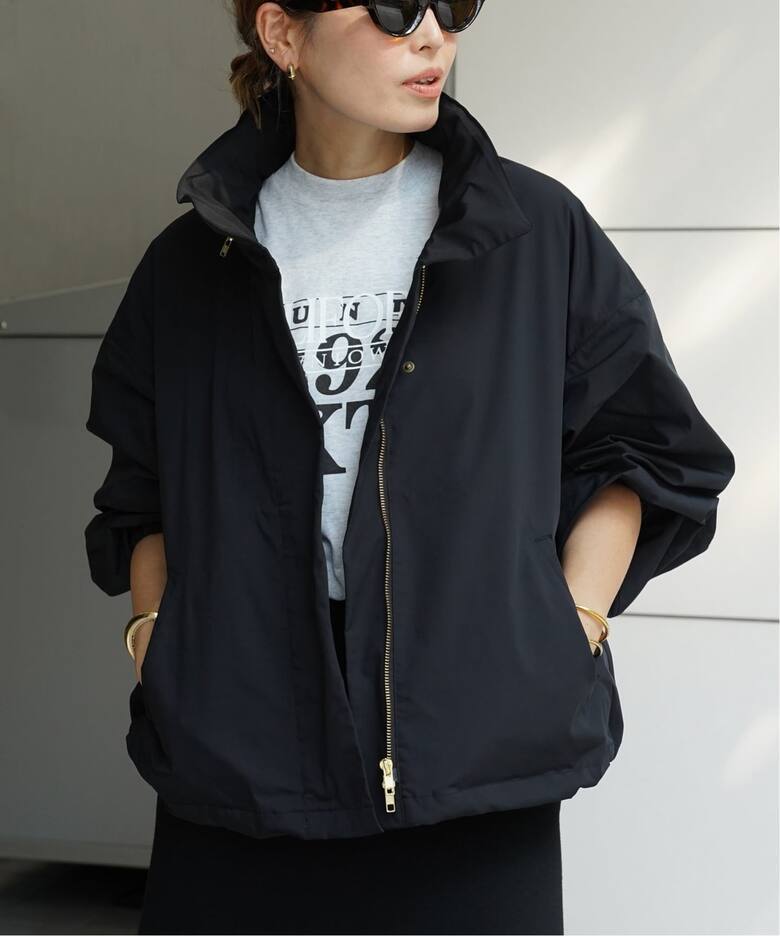ドゥーズィエムクラス MUSE de Deuxieme classe　WASHED STAND ジップ ブルゾン　ミリタリー　ジャケット　黒