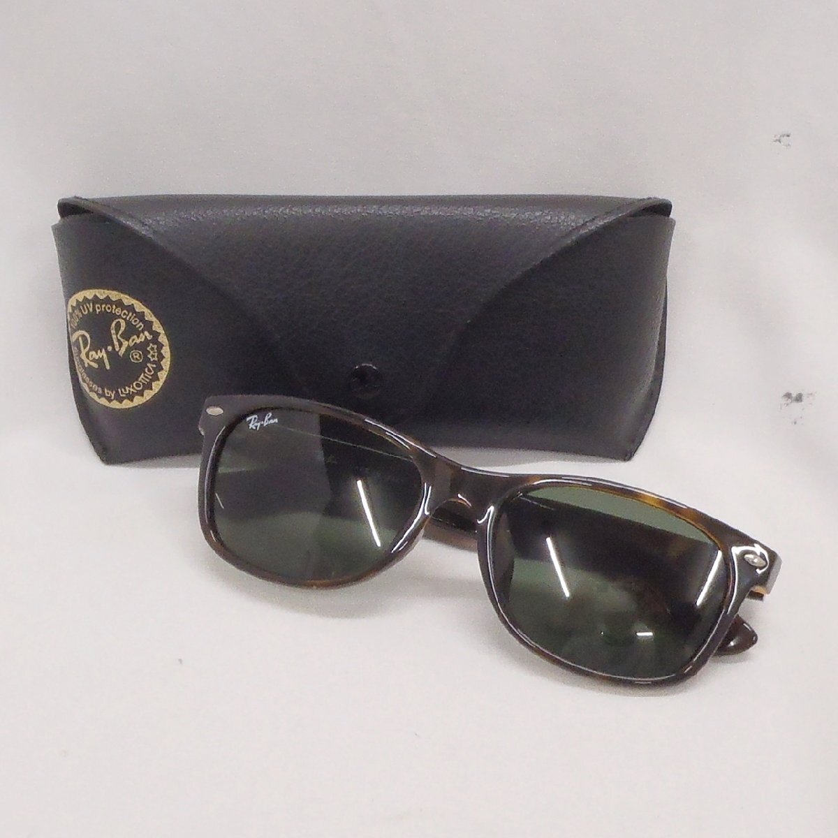 Ray-Ban レイバン サングラス NEW WAYFARER ニューウェイファーラー RB 2132-F 902-L 55□18 140 3N べっ甲柄 ケース付 中古品 z_z(j)