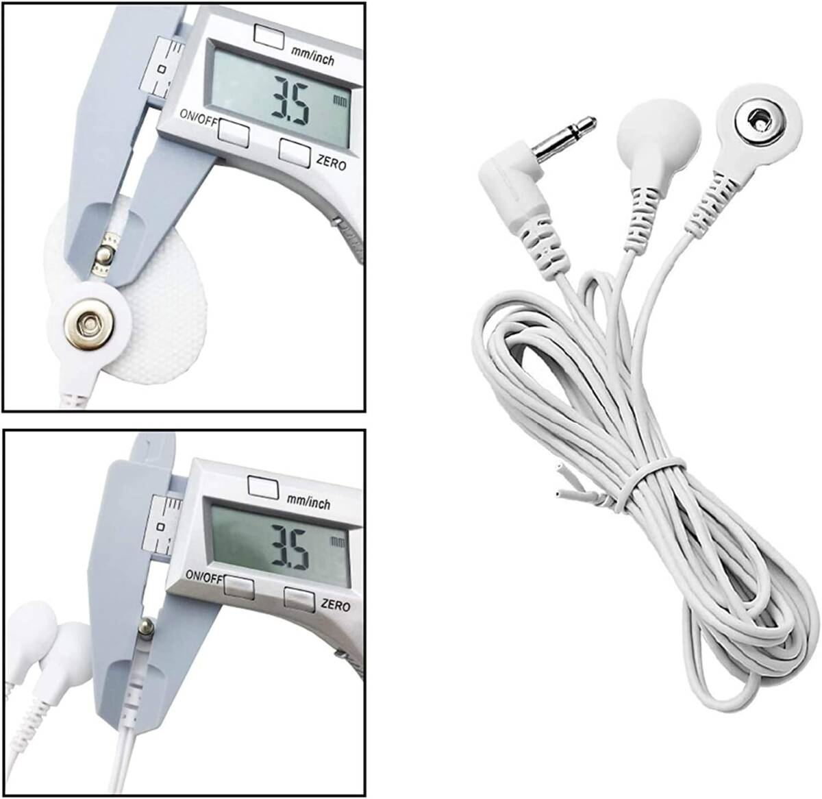 新品・未使用品 EMS 低周波治療器（低周波マッサージ器）用導子コード（低周波EMS用のケーブル） ケーブルのみ
