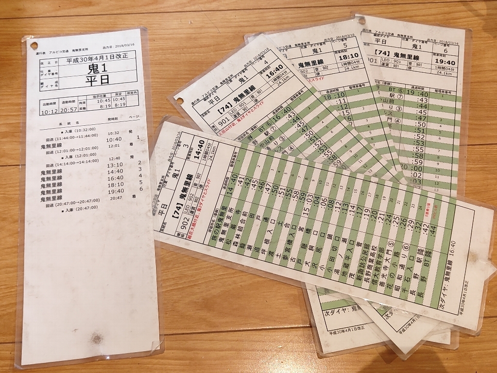 松本電鉄バス♪アルピコ交通長野営業所鬼無里支所スタフ平日鬼1ダイヤ♪