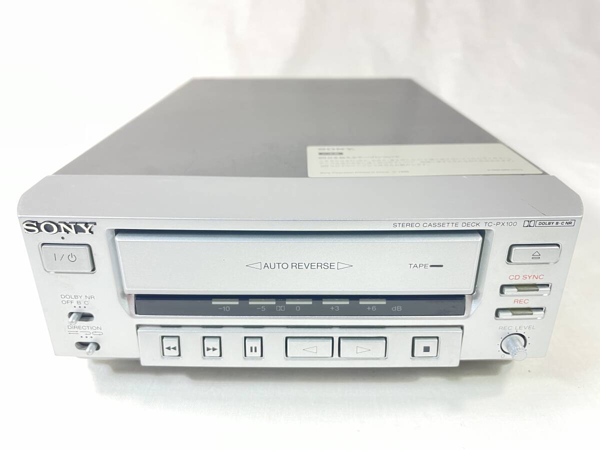 ＳＯＮＹ　ＴＣ－ＰＸ１００　オートリバースカセットデッキ　ベルト交換済　薄型、コンパクト！！　ソニー