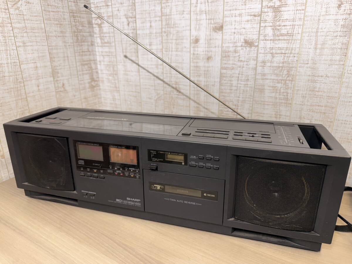 SHARP シャープ　QT-83CD-BK 　CDラジカセ　3D TWIN BASS HORN ジャンク品