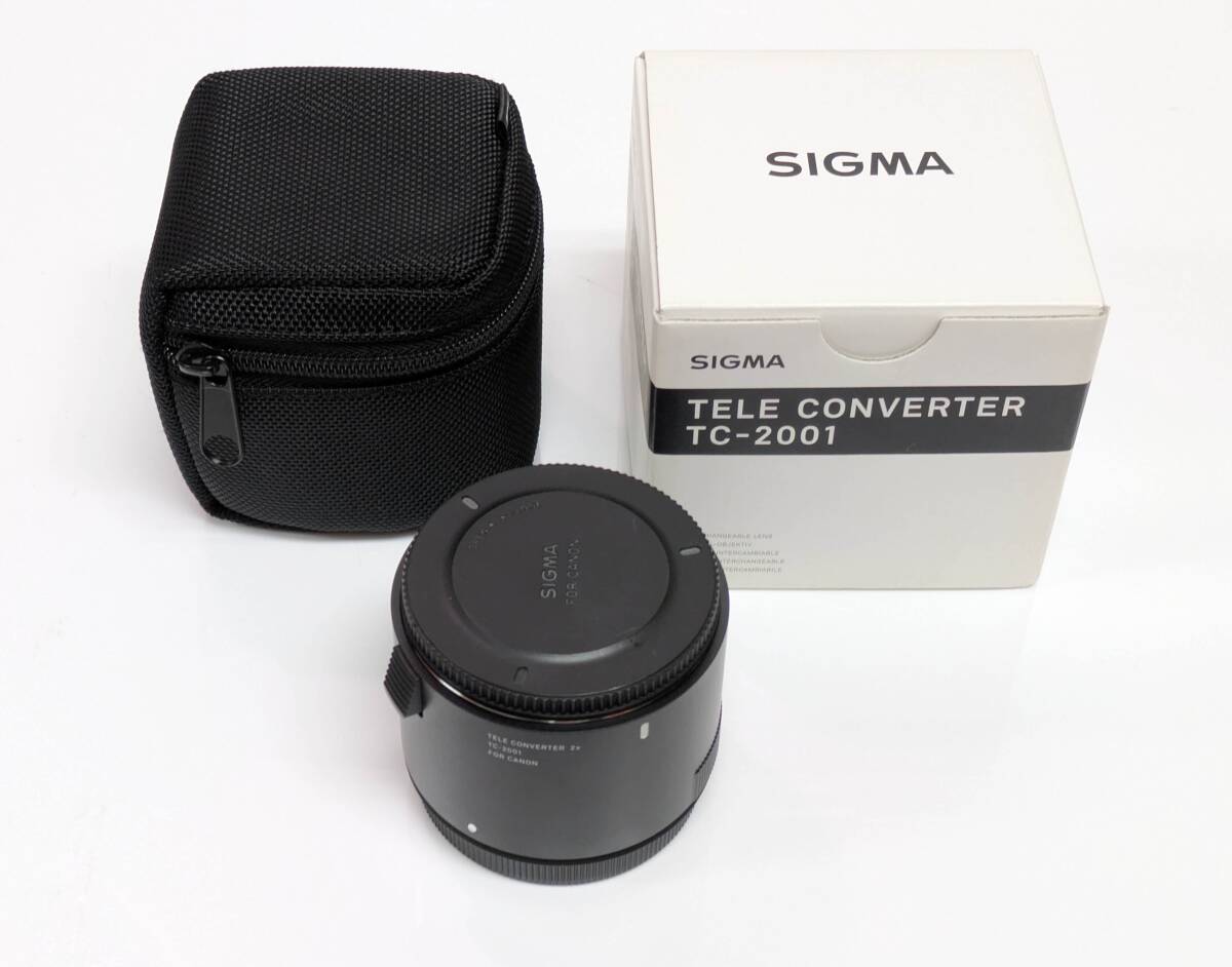 SIGMA　キヤノンEFマウント用テレコンバーター「TC-2001」ｘ２倍　中古、箱あり