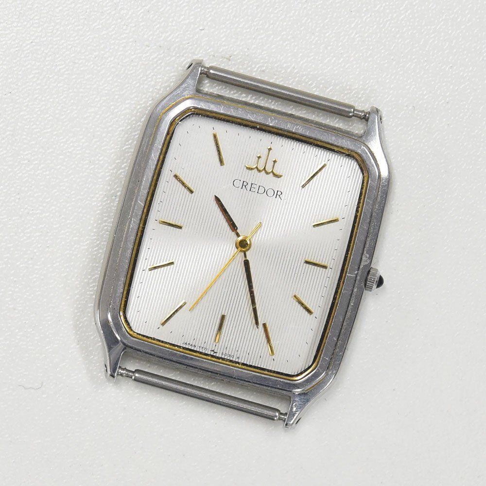 1円 可動品 腕時計 セイコー SEIKO クレドール 7771-5030 クォーツ メンズ SS 同梱不可