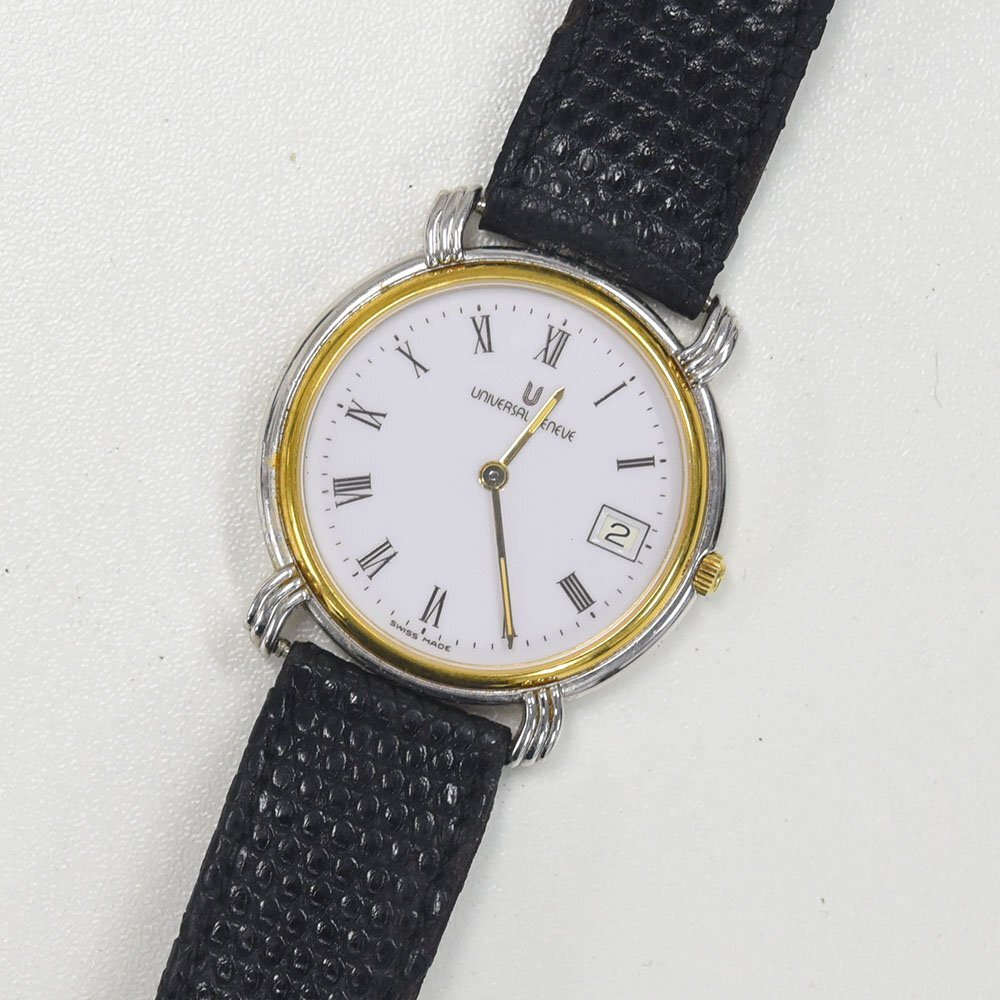 1円 可動品 腕時計 ユニバーサルジュネーブ UNIVERSAL GENEVE 649.311 クォーツ メンズ 同梱不可