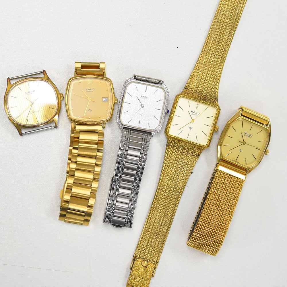 1円 可動品 腕時計 5本 ラドー クォーツ メンズ まとめて 同梱不可