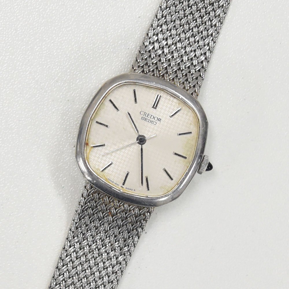 1円 可動品 腕時計 セイコー SEIKO クレドール 1421-5020 クォーツ レディース SS 同梱不可