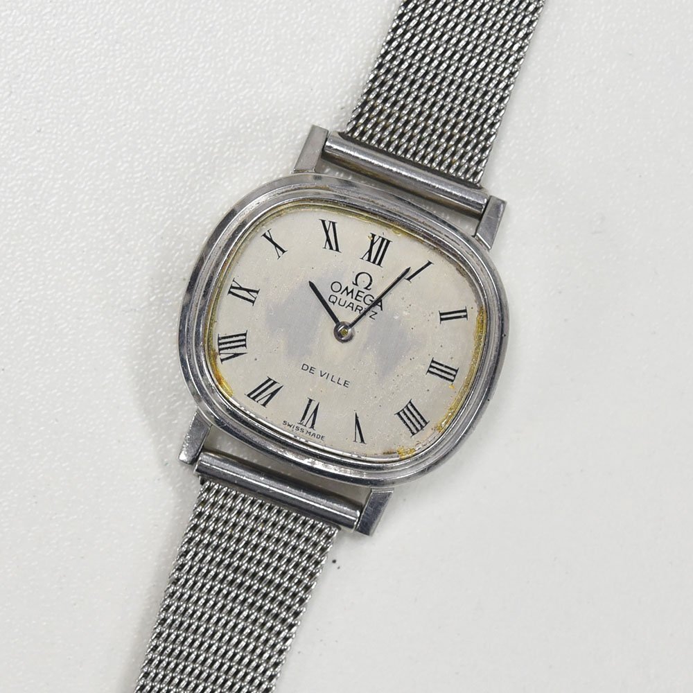 1円 可動品 腕時計 オメガ OMEGA デビル デヴィル クォーツ レディース 同梱不可