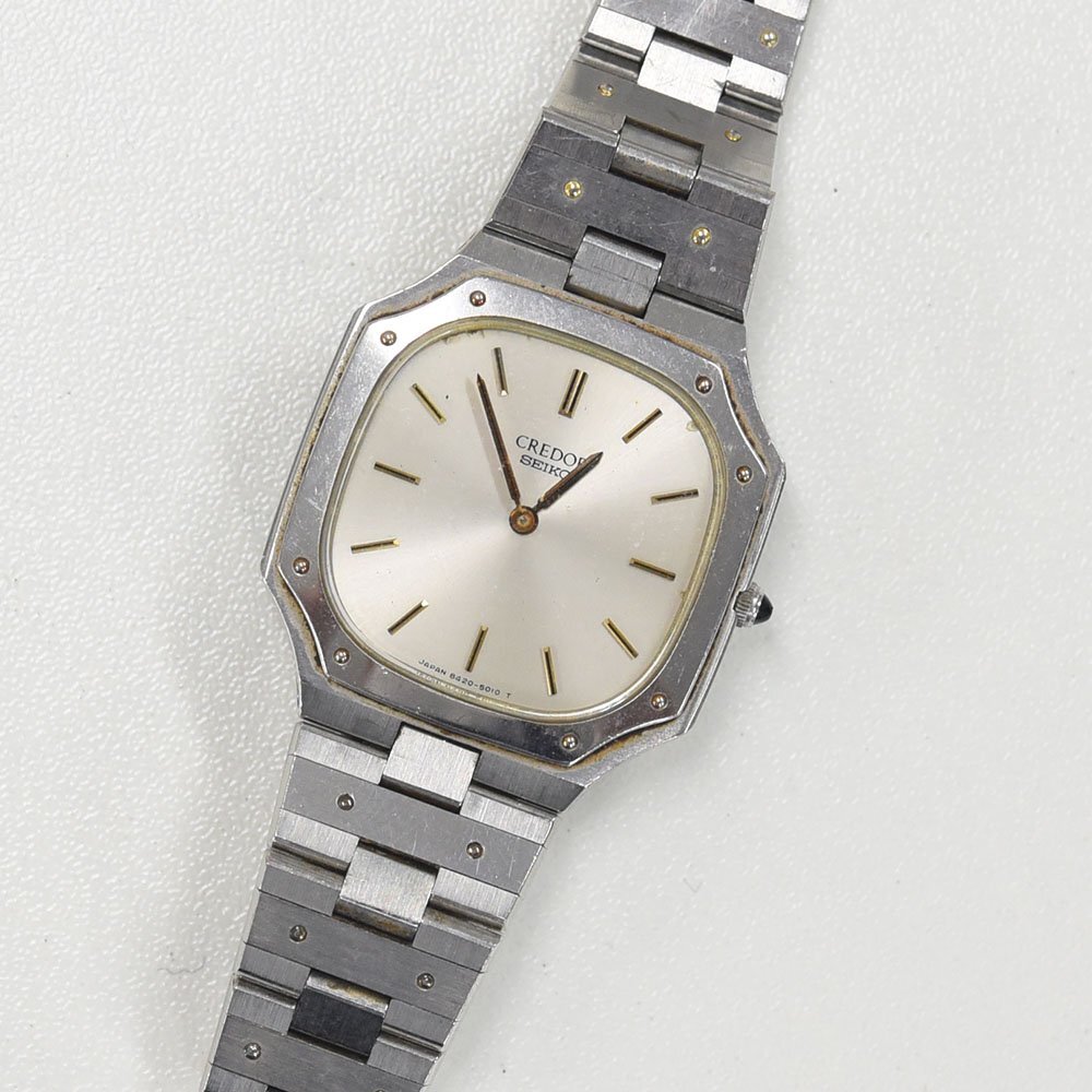 1円 可動品 腕時計 セイコー SEIKO クレドール 8420-5010 クォーツ レディース SS 同梱不可