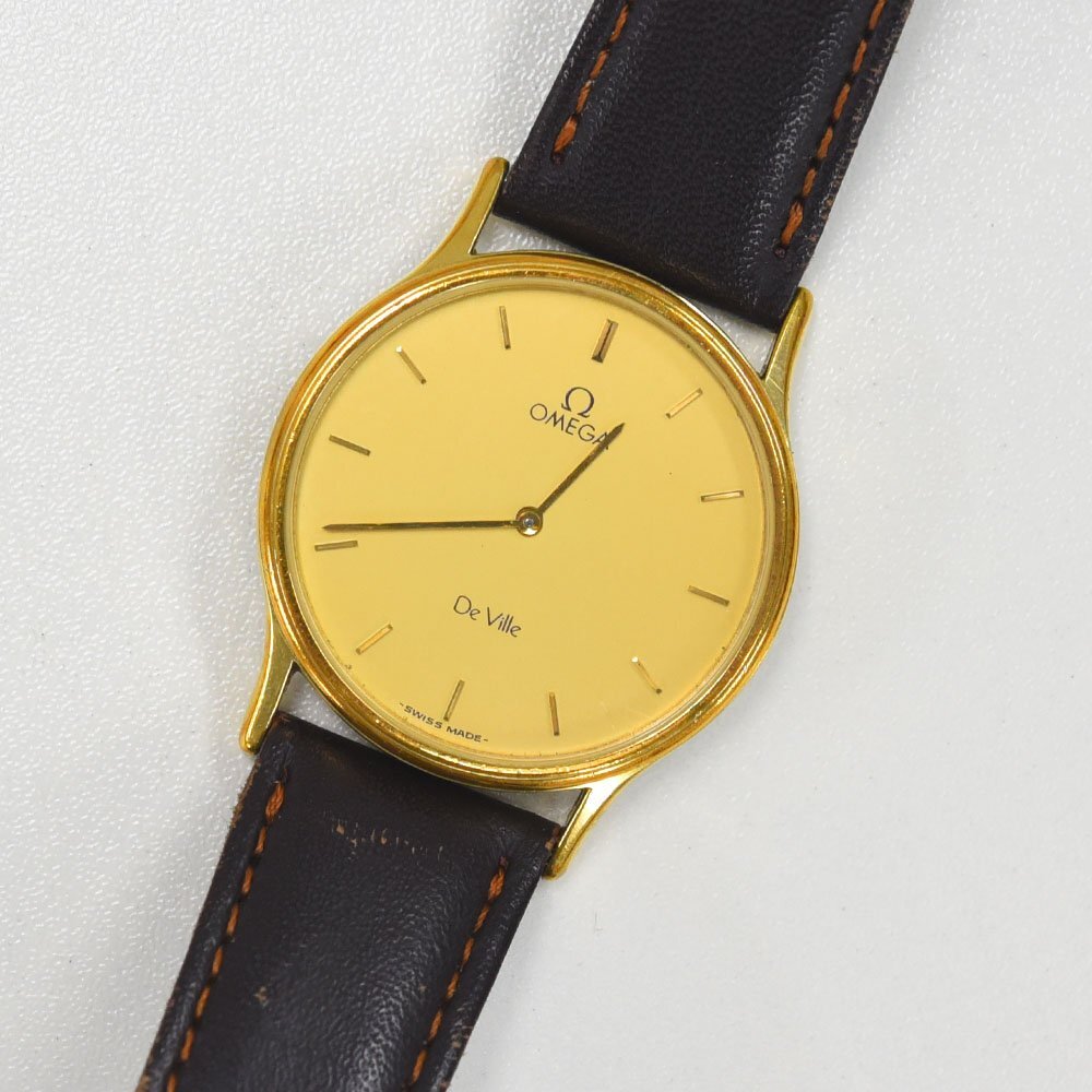 1円 可動品 腕時計 オメガ OMEGA デビル デヴィル クォーツ メンズ 同梱不可