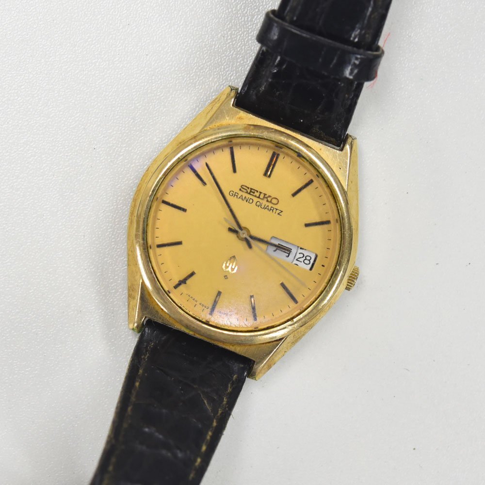 1円 可動品 腕時計 セイコー SEIKO グランドクォーツ 4843-8110 クォーツ メンズ SS 同梱不可